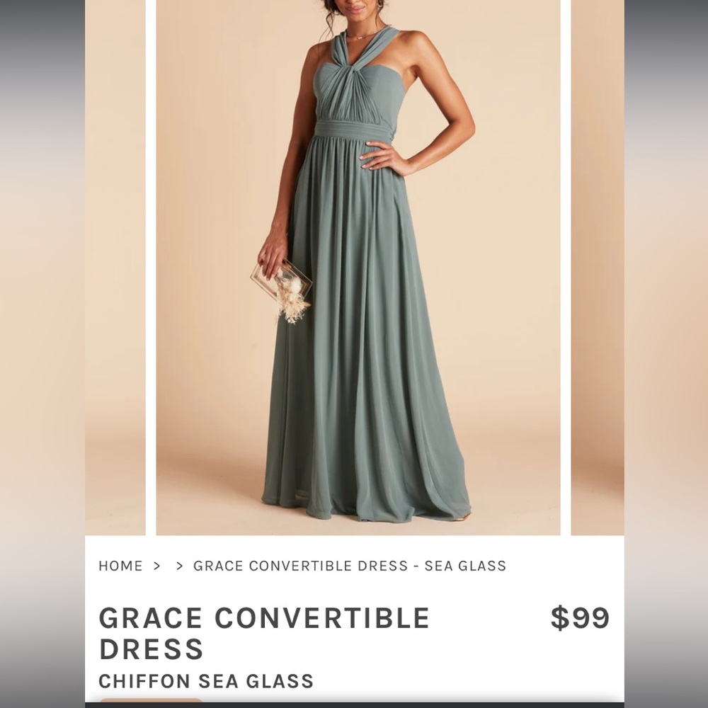 Birdy Grey Bridesmaids Dress - GRACE CONVERTIBLE DRESS - SAGE GREEN - CHIFFON